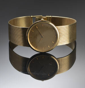 Vintage Omega, herrearmbåndsur af 14 karat guld