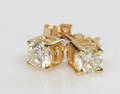 Par brillantørestikker, ca. 0.57 ct. 2