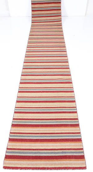 Orientmatta, flatvävd, Modern Kelim, 401x74 cm