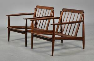 Ubekendt møbelproducent. Par lænestole med stel af mahogni2