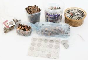 Stort parti mynt, enstaka i silver