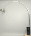 ACHILLE OCH PIER CASTIGLIONI, GOLVLAMPA, EFTER MODELLARCO, FLOS, ITALIEN, FÖRST FORMGIVEN 1962, SOCKEL AV MARMOR, SVÄNGD METALLARM MED JUSTERBAR LÄNGD, HÖ CA 240 CM