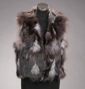 Vest af silver-fox. Str. 42XL