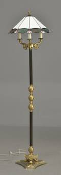 Standerlampe af messing. 1900-tallet.