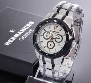 Hermances, Geneve. Chronograph, Herrearmbåndsur