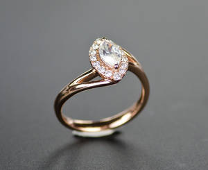 Diamantring ca. 0.57 und 0.27 total 0.84 ct.