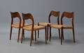 N. O. Møller, spisestole, palisander, model 71 4