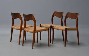N. O. Møller, spisestole, palisander, model 71 4