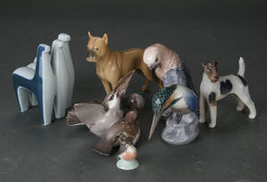 Royal Copenhagen  Bing  Grøndahl. Samling figurer af porcelæn 7