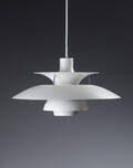 Poul Henningsen. PH5 pendel, hvid