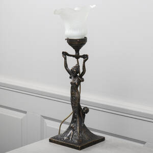 BORDSLAMPA, Jugend-stil, brons, 1900-tal