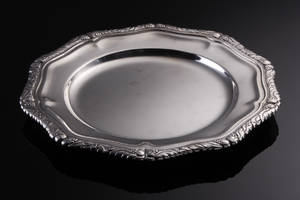 Heimbürger. Dækketallerken, sølv