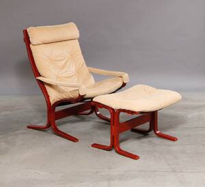 Ingmar Relling. Lænestole samt skammel, model Siesta 2 Denne vare er sat til omsalg under nyt varenummer 4881182