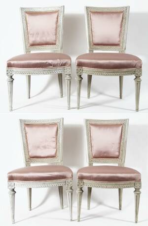 Stolar 4st, Gustavianska Stockholmsarbeten, 1700-tal