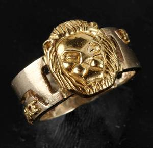 Vintage Versace herrering i 18 kt. guld