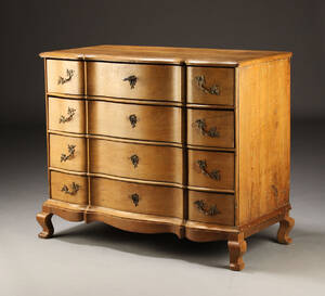 Kommode, egetræ, 1800-tallet