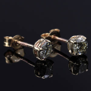 Par brillant ørestikker ca. 0.58 ct.