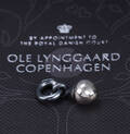 Ole Lynggaard. Mini Dugdråbe charms i oxideret og blankt sterlingsølv