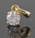 Pendant in 18k set with brilliant cut diamond 0.34  ct