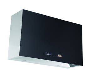 Emhætte i rustfri stål.