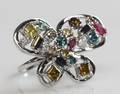 Safir- og diamantring