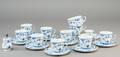 Royal Copenhagen. Musselmalet halvblonde mokkakopper m.m. 21