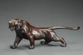 Tigerfigur af bronze, Japan, 1900-tallet