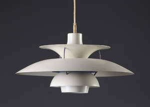 Poul Henningsen. PH5 pendel, hvidlakeret