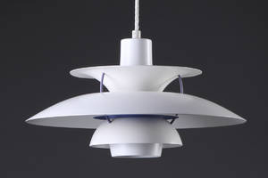 Poul Henningsen. PH5 pendel, hvidlakeret