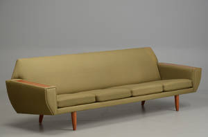 Dansk møbelproducent Tre-pers. sofa med uld, 1960erne