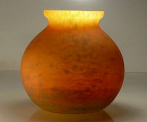 Kugelvase in Orange