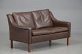 Dansk møbelproducent 2 pers. Sofa med læder