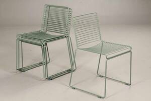 HAY. Sæt på fire Hee Dining Chairs - stole grønlakerede 4.