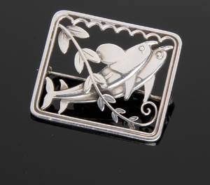 Georg Jensen broche af sterlingsølv dessin nr. 251