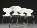 Arne Jacobsen. Sæt på fire stole, model 3101 Myren, nylakerede 4 