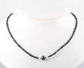 Rough black diamond necklace approx. 20.00ct.with diamond certificate included