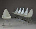 Arne Jacobsen. Sæt på seks stole model 3110, Dråben, Stone Grey 6 