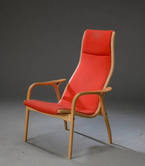 Yngve Ekström. Lænestol af bøgetræ. Model Lamino