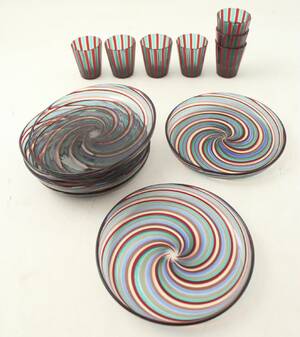 Glas  assietter, 6  7 del