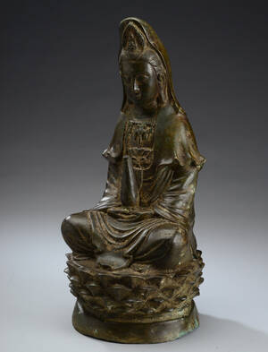 Buddha figur af bronze, 1900-tallet  