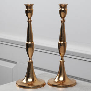 LJUSSTAKAR, 1 par, mässing