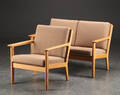 Hans J. Wegner. To-pers. sofa samt lænestol, model GE-265 2