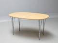 Piet Hein 1905-1996  Bruno Mathsson 1907-1988. Super Ellipse spisebord  Denne auktion er annulleret - se nu vare 1954145