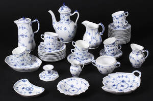 Musselmalet kaffestel 45