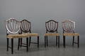 Hepplewhite. Fire stole i mahogny 4