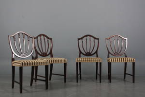 Hepplewhite. Fire stole i mahogny 4