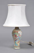 Kinesisk bordlampe af porcelæn, 1800-tallet