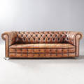 Chesterfield, soffa, skinn