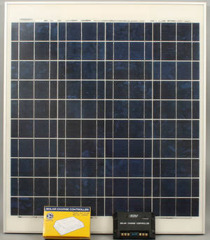 Solpanel 50W med strömregulator