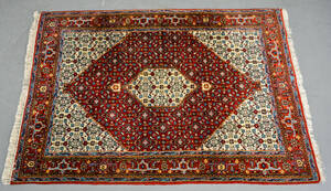 Indisk medaljon tæppe, 202 x 139 cm.   Denne vare er sat til omsalg under nyt varenummer 4082653